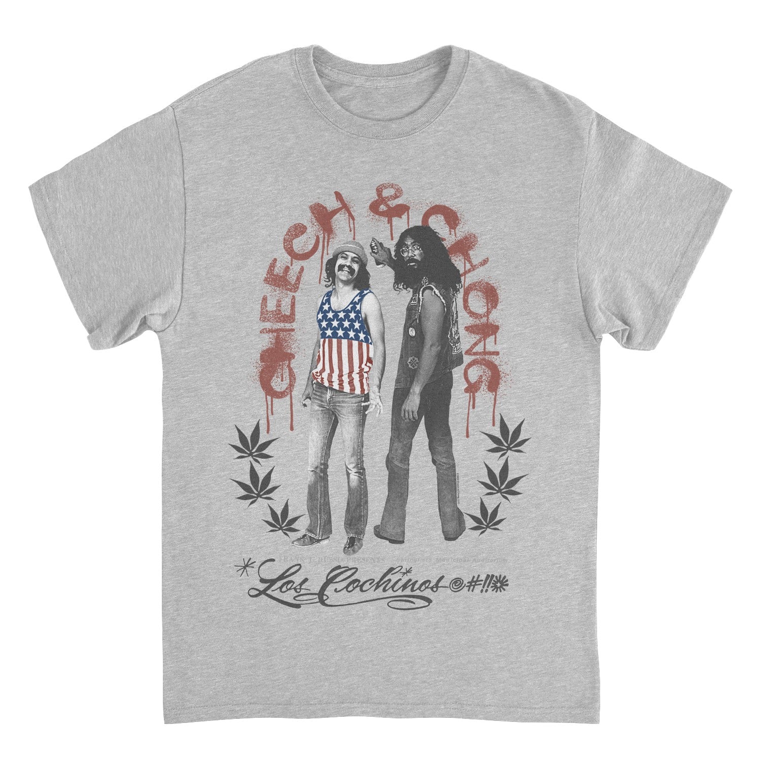 Wholesale Cheech and Chong Los Cochinos Retro Concert Poster T-Shirt