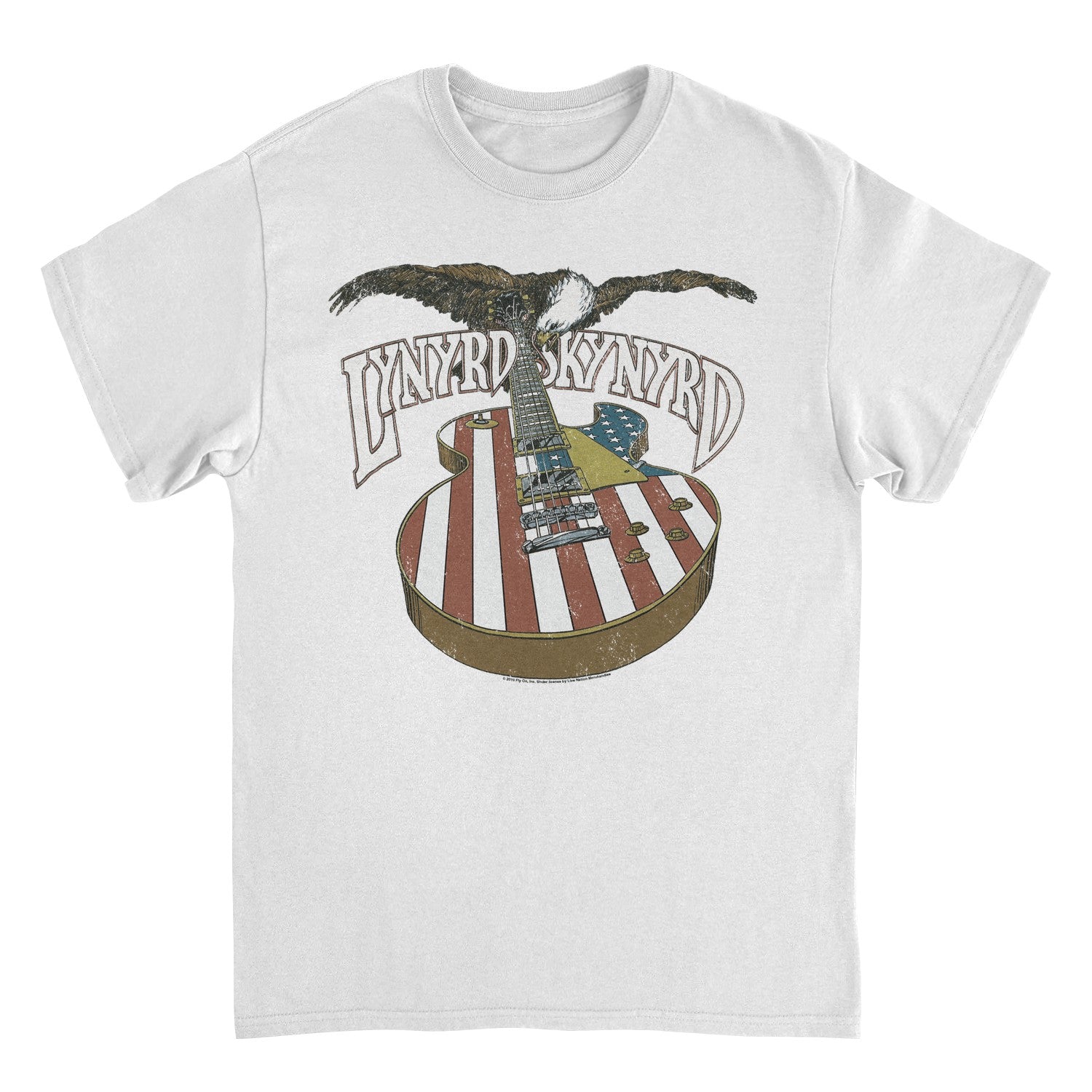Lynyrd Skynyrd American Guitar And Eagle White T-Shirt