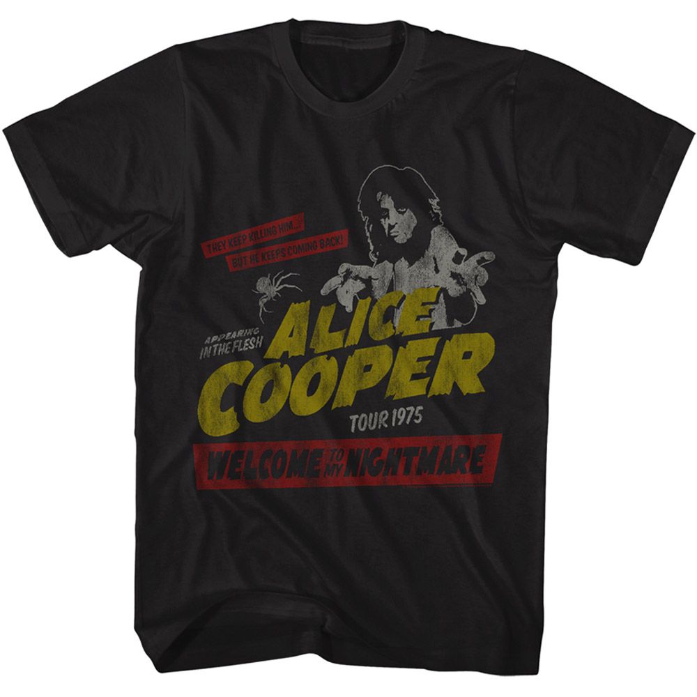 Wholesale Alice Cooper Welcome to my Nightmare Tour 1975 T-Shirt