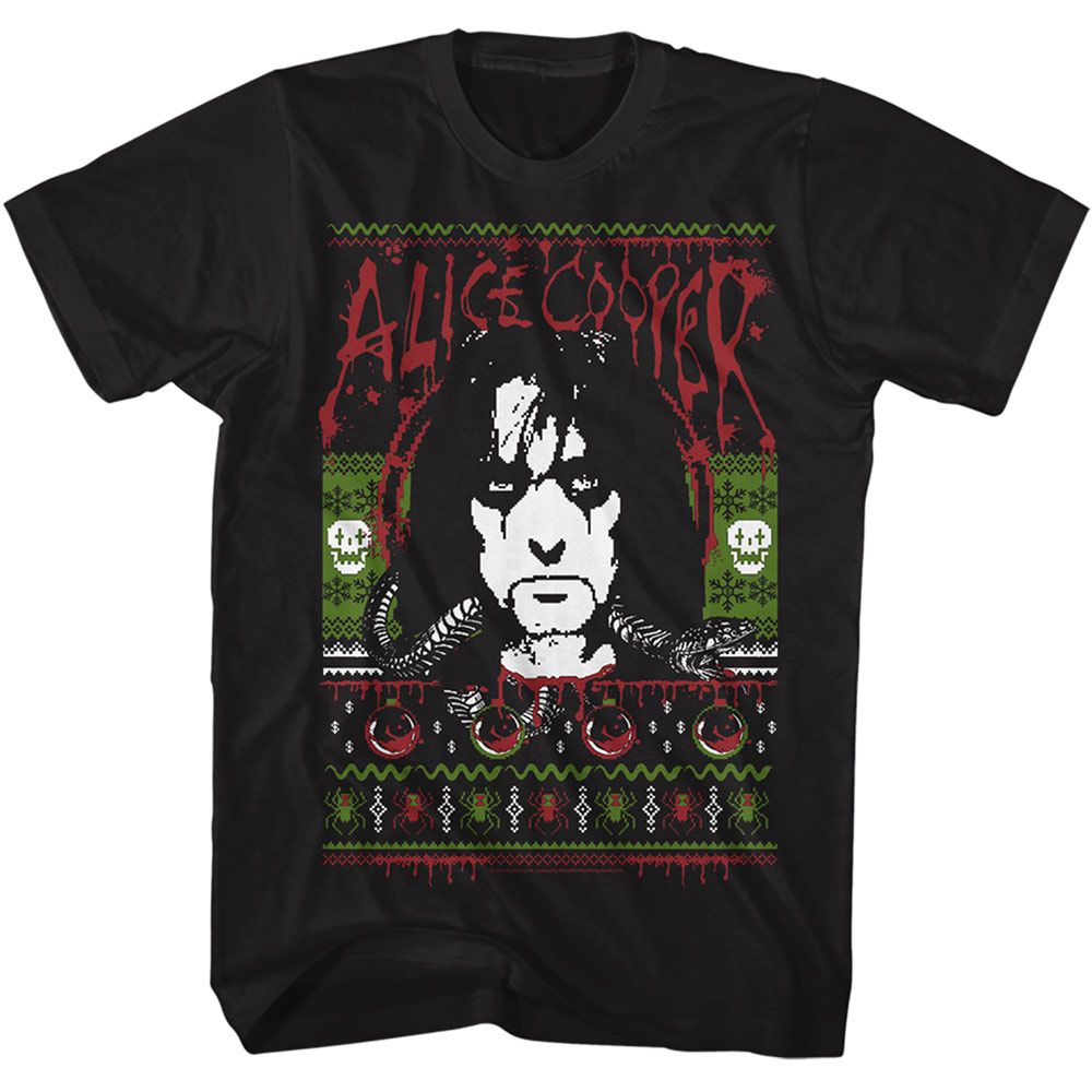 Wholesale Alice Cooper Alice Christmas T-Shirt
