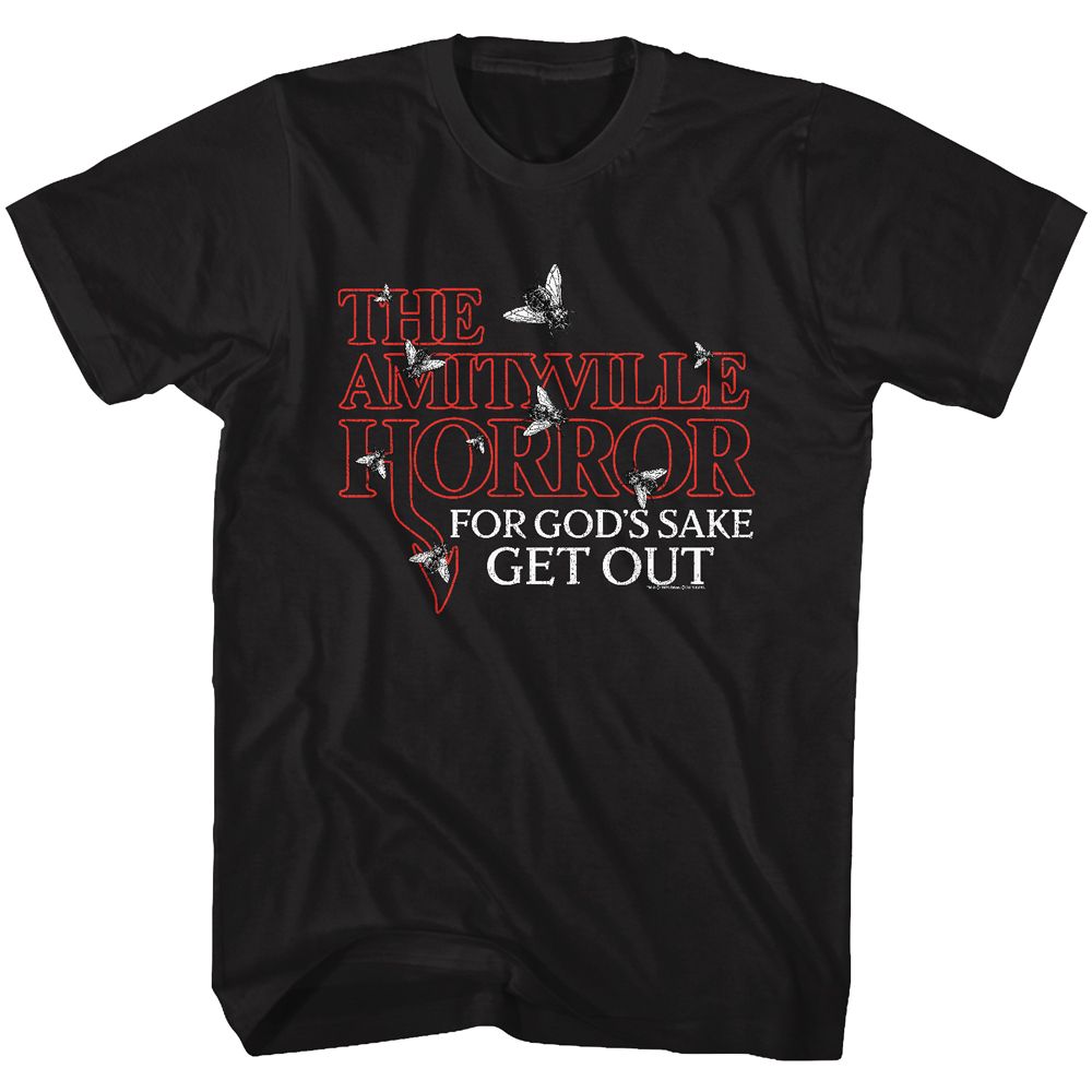 Wholesale Amityville Horror Movie Flies Black Adult T-Shirt