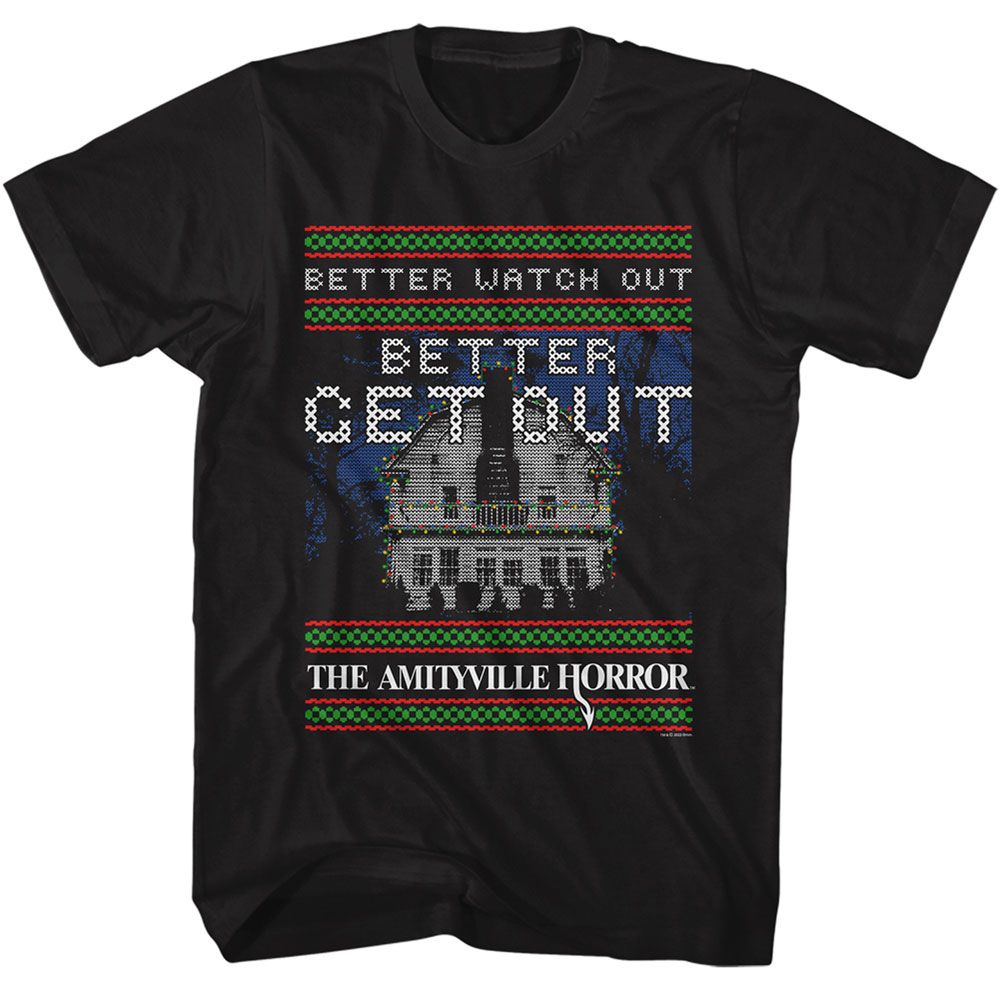 Wholesale Amityville Horror Movie Better Get Out Black Adult T-Shirt