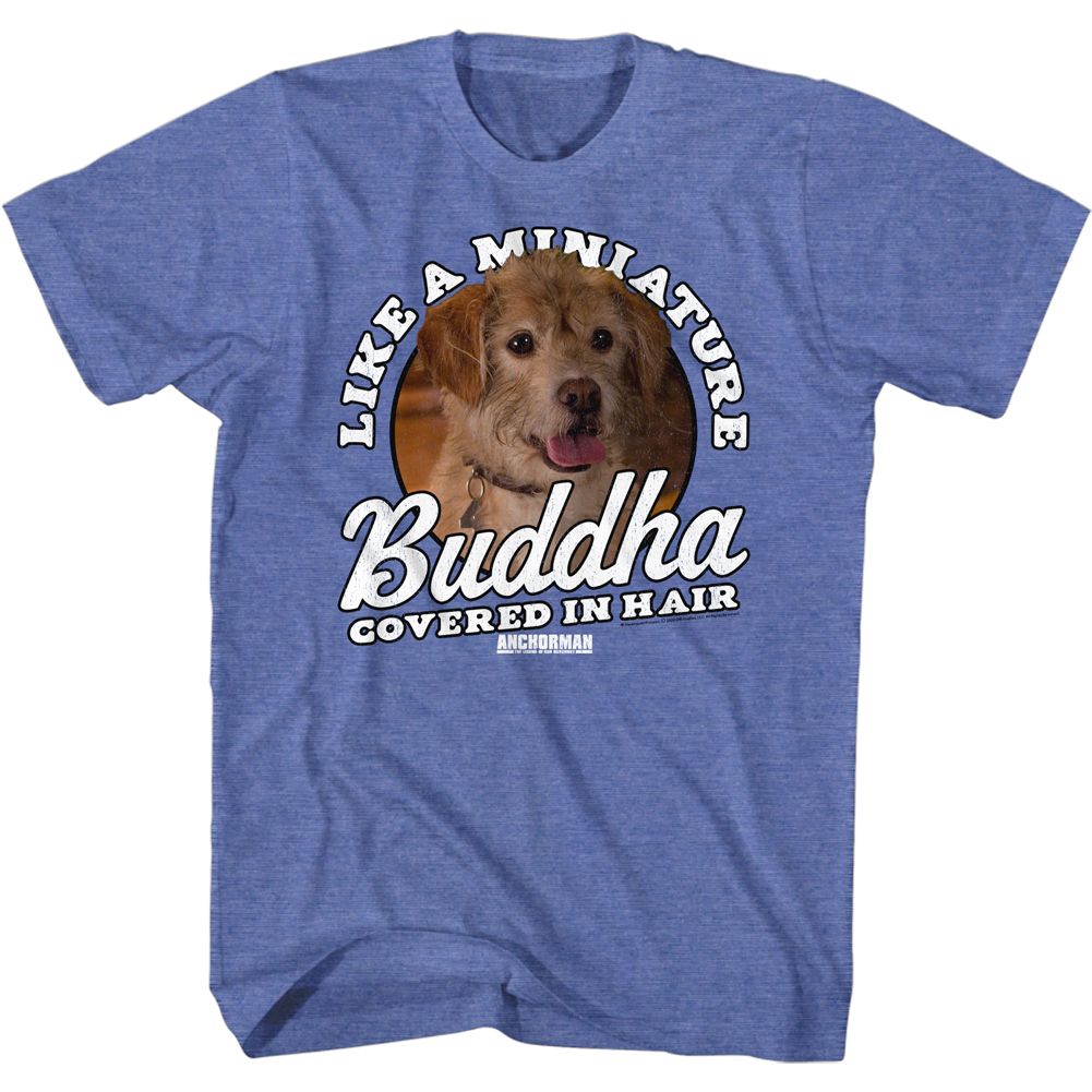 Wholesale Anchorman Movie Miniature Buddha Heather Royal Adult T-Shirt