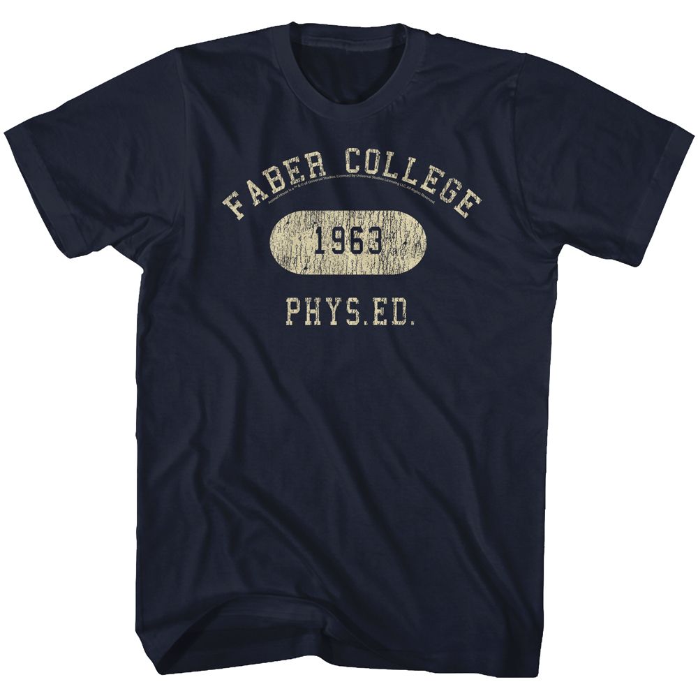 Wholesale Animal House Movie Faber Phys Ed Navy Adult T-Shirt