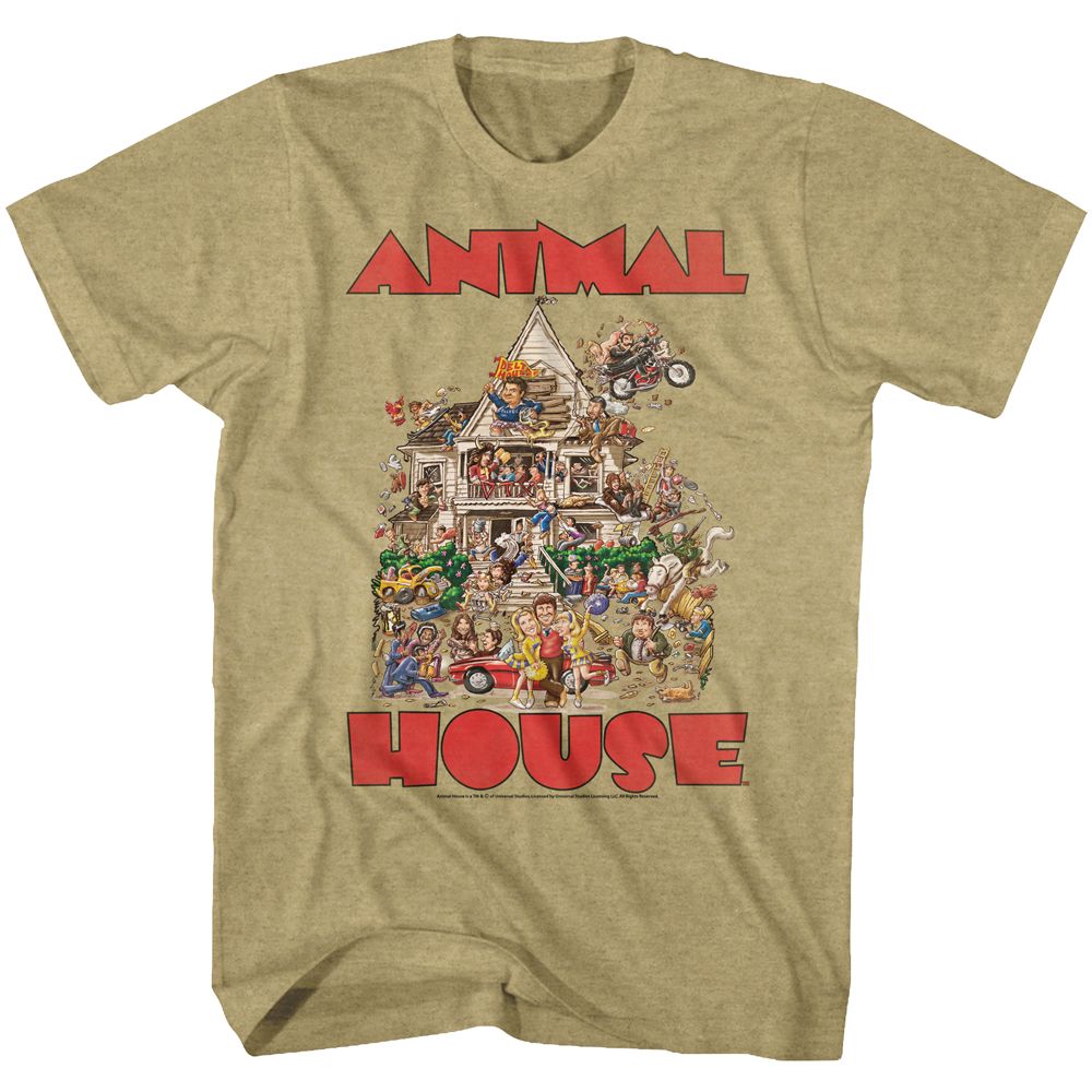 Wholesale Animal House Movie the House Heather Khaki Adult T-Shirt