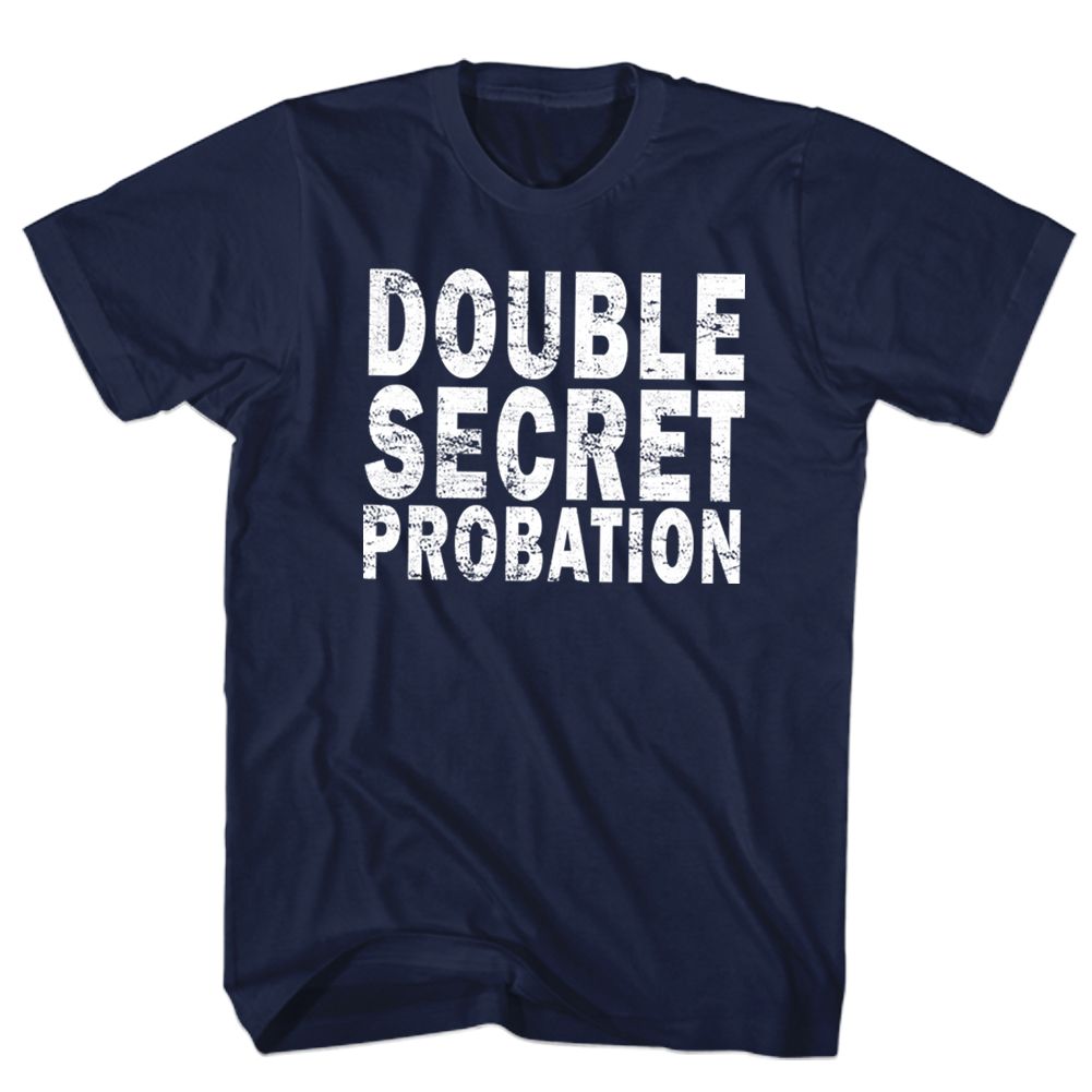Wholesale Animal House Movie Double Secret Probation Navy Adult T-Shirt