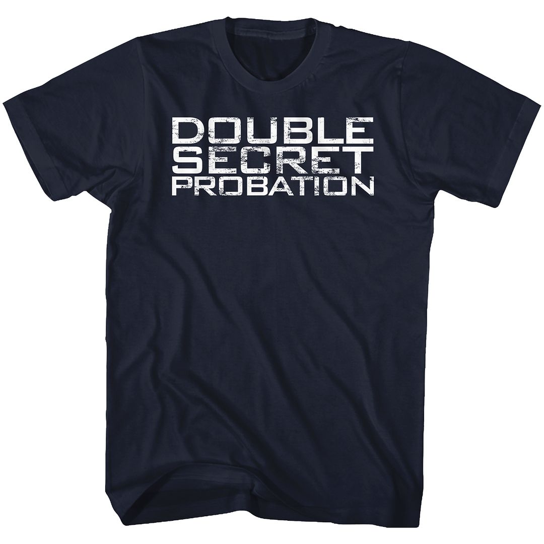 Wholesale Animal House Movie Double Secret Probation Navy Adult T-Shirt