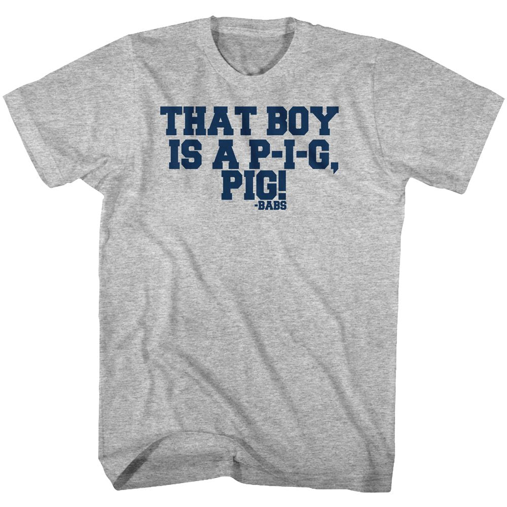 Wholesale Animal House Movie Little Piggie Heather Gray Adult T-Shirt