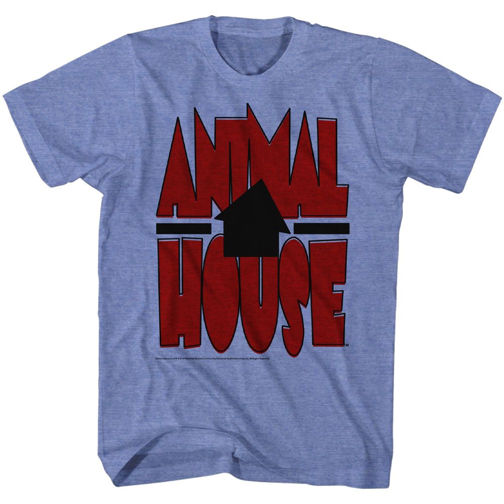 Wholesale Animal House Movie Tilted House Heather Light Blue Adult T-Shirt