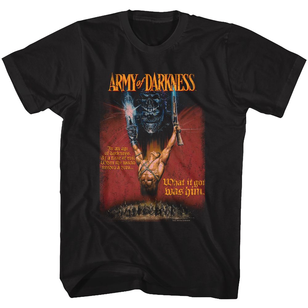 Wholesale Army of Darkness Movie Poster Black Adult T-Shirt