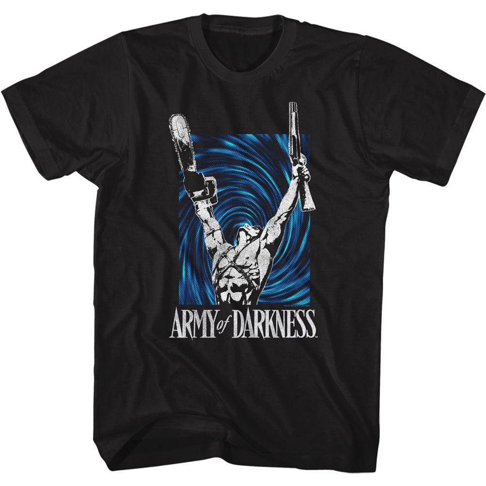 Wholesale Army of Darkness Movie Ash and Portal Black Adult T-Shirt