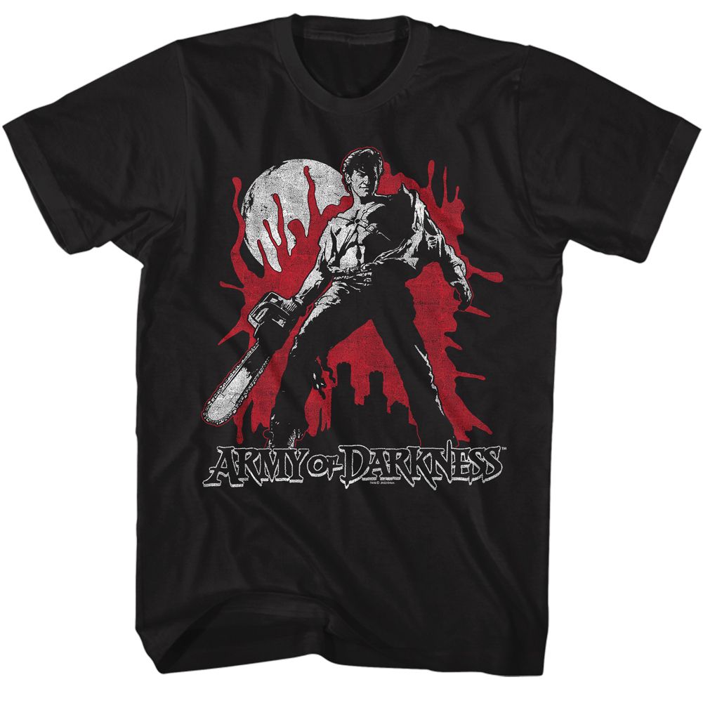 Wholesale Army of Darkness Movie Army of Darkness Movie Bloody Black Adult T-Shirt
