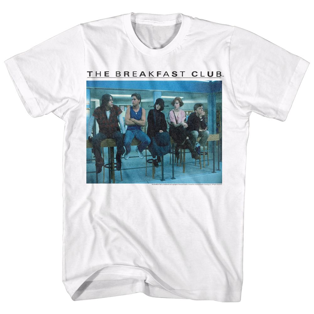 Wholesale Breakfast Club Movie Posted Up White Adult T-Shirt