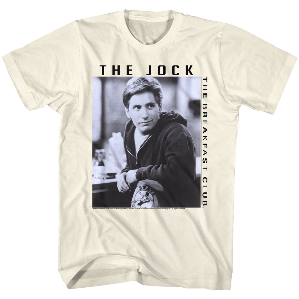 Wholesale Breakfast Club Movie the Jock Solid Natural Adult T-Shirt