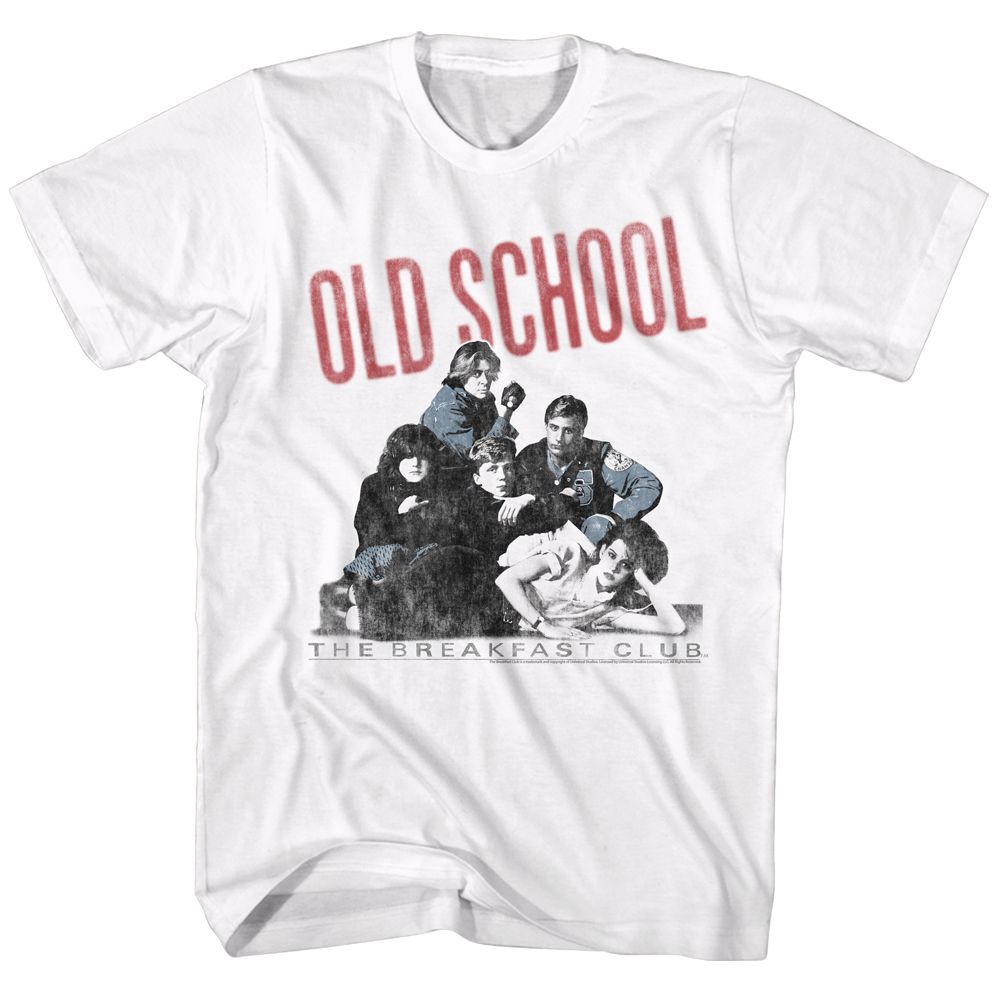 Wholesale Breakfast Club Movie Old School White Adult T-Shirt
