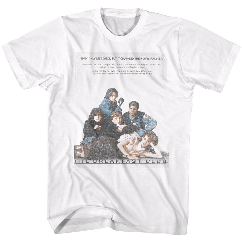 Wholesale Breakfast Club Movie Poster White Adult T-Shirt