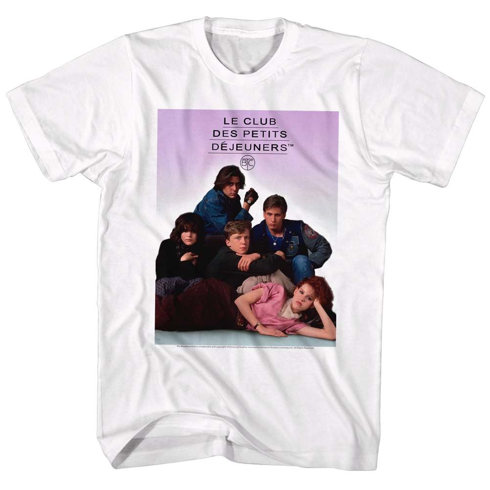 Wholesale Breakfast Club Movie Dejueners White Adult T-Shirt