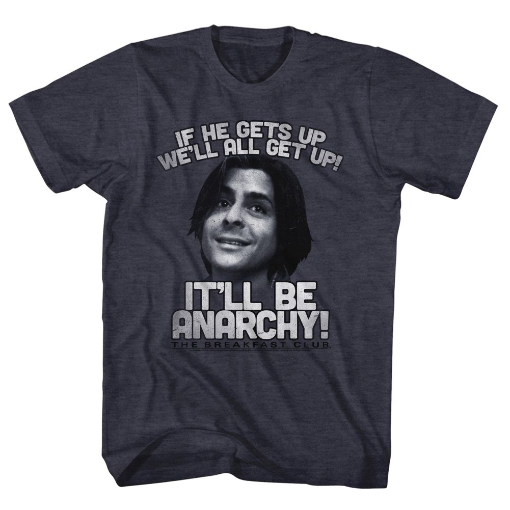 Wholesale Breakfast Club Movie Anarchy Heather Navy Adult T-Shirt