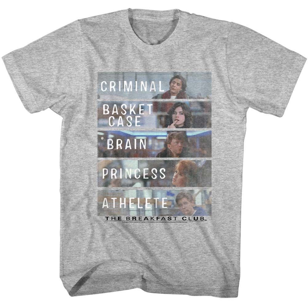 Wholesale Breakfast Club Movie Heather Gray Adult T-Shirt