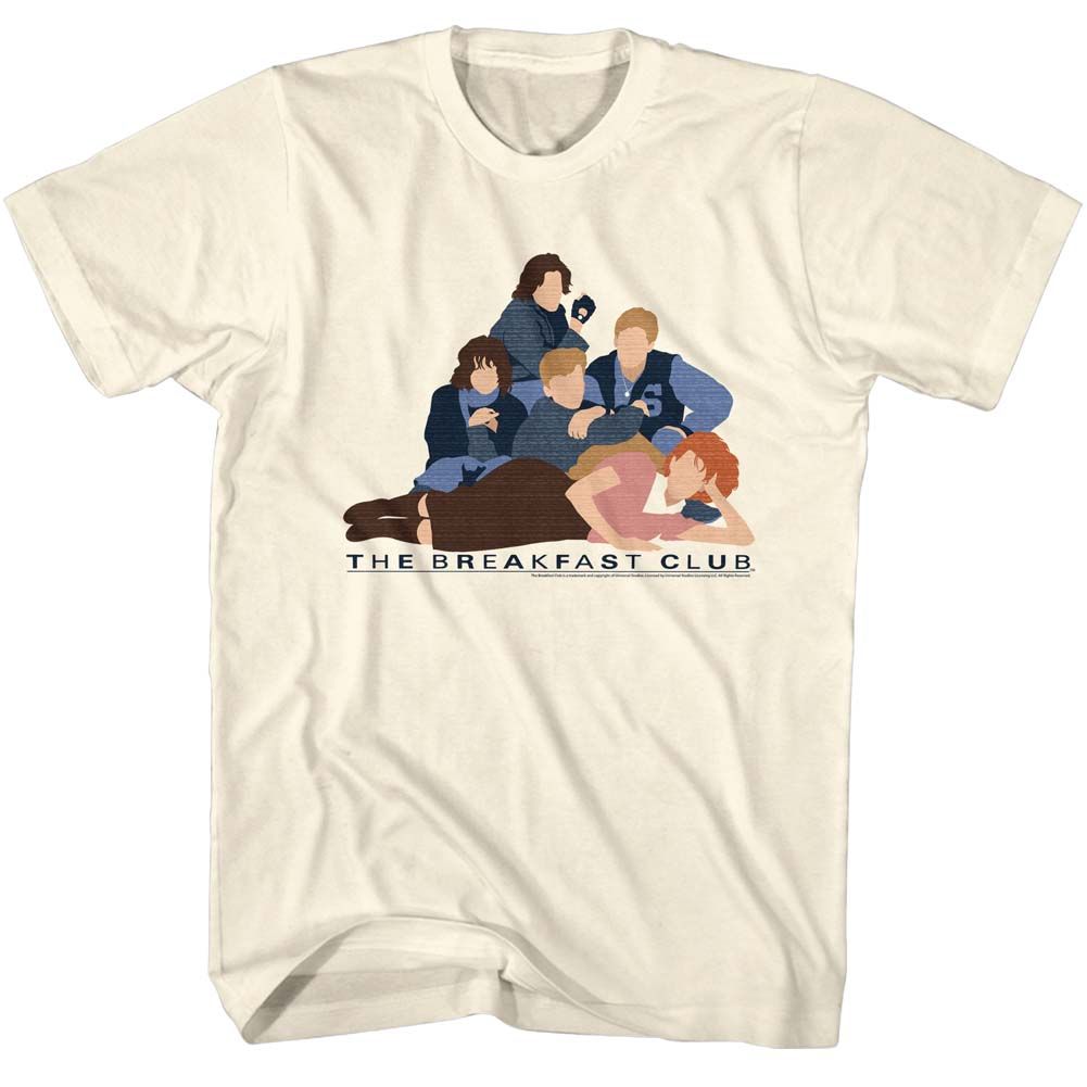 Wholesale Breakfast Club Movie Vector Club Solid Natural Adult T-Shirt