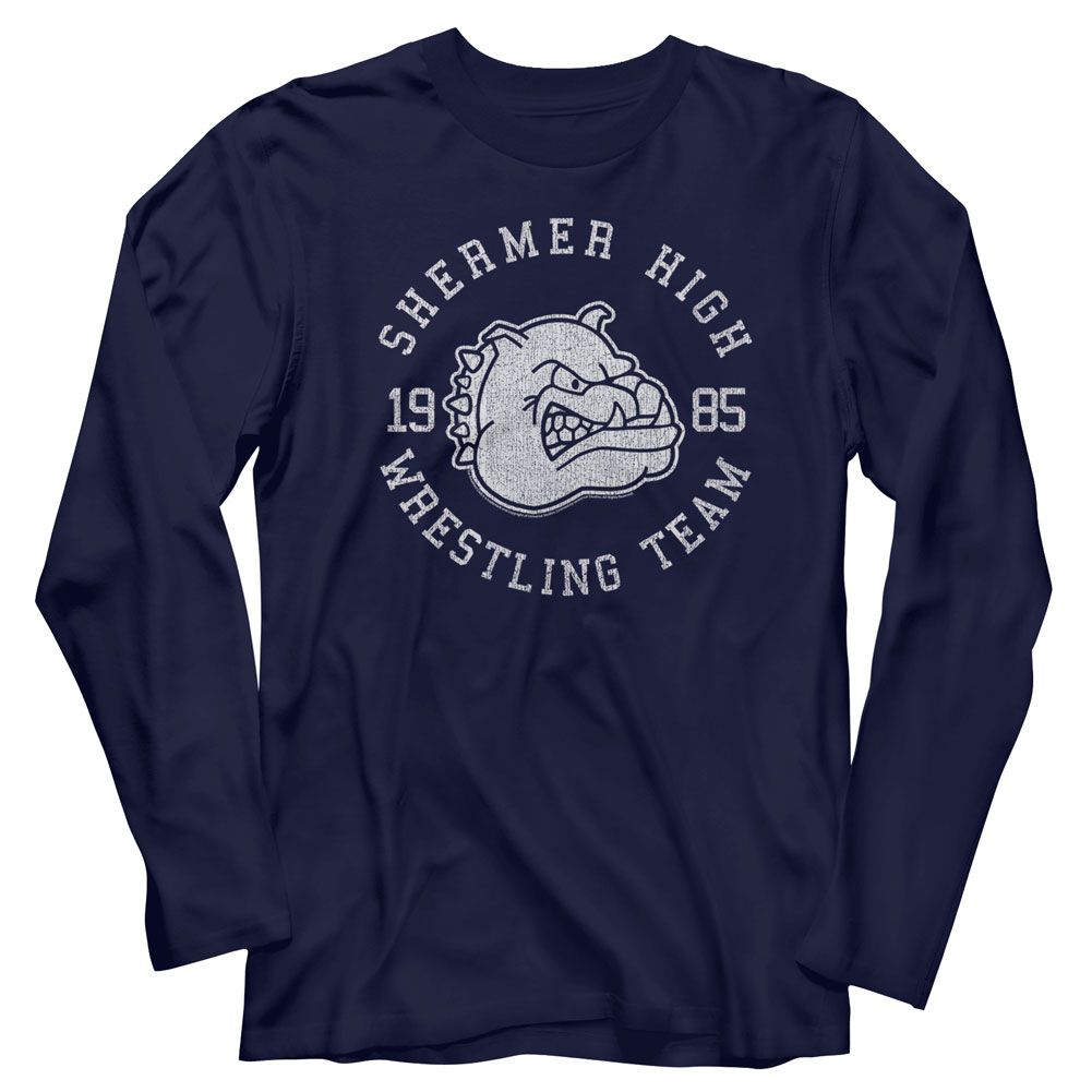 Wholesale Breakfast Club Movie Wrestling Team Navy Adult Long Sleeve T-Shirt