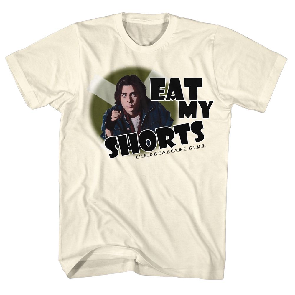 Wholesale Breakfast Club Movie Eat My Shorts Solid Natural Adult T-Shirt