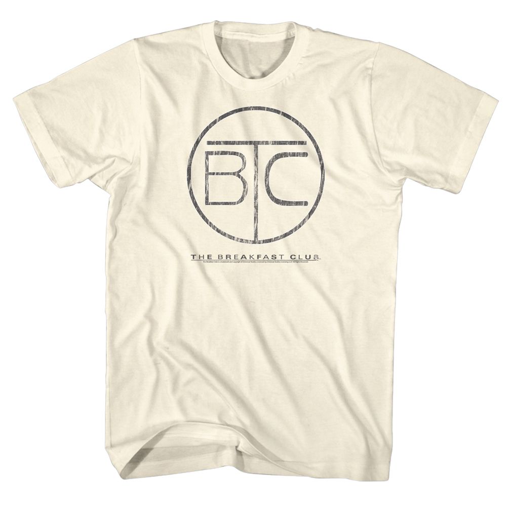 Wholesale Breakfast Club Movie Circle Logo Solid Natural Adult T-Shirt