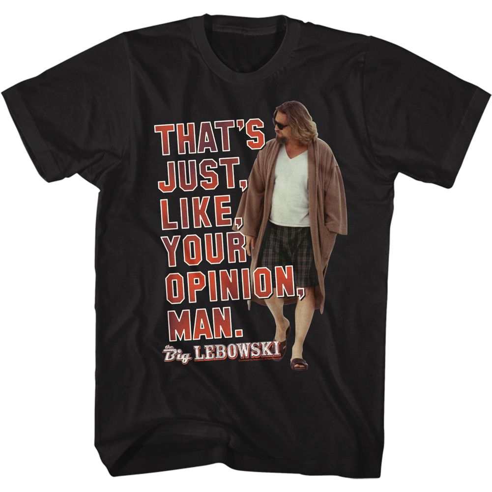 Wholesale The Big Lebowski your Opinion Black Adult T-Shirt