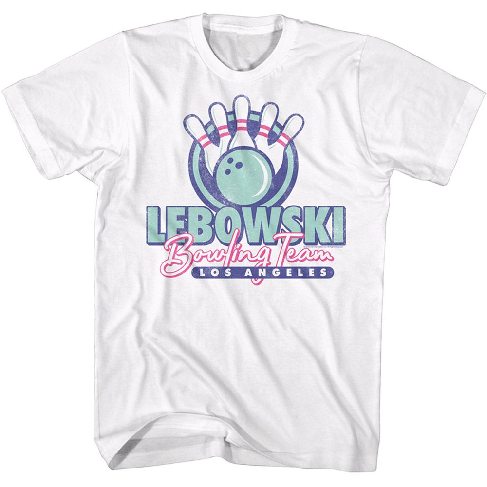 Wholesale The Big Lebowski LA Bowling Team White Adult T-Shirt