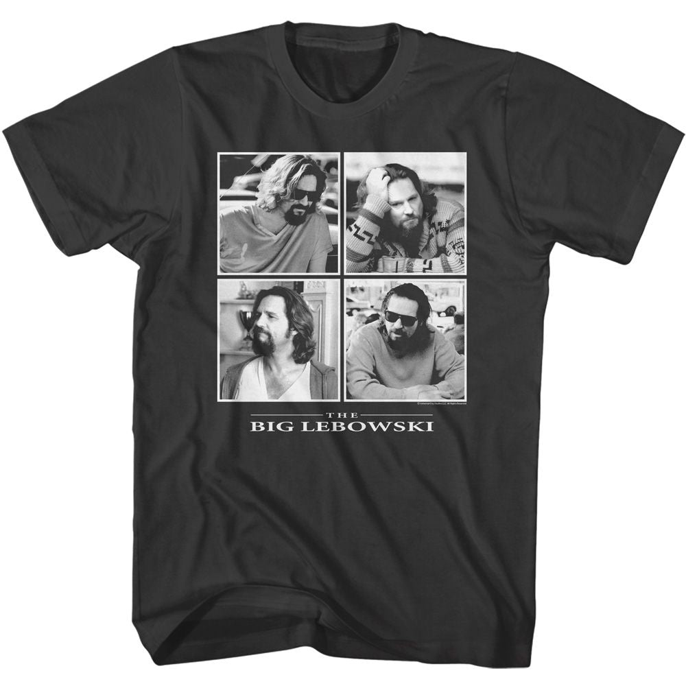 Wholesale The Big Lebowski Four Squares Solid Smoke Adult T-Shirt