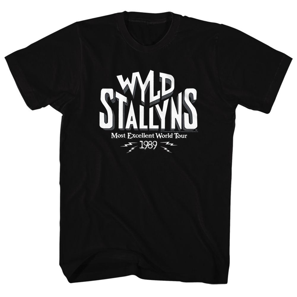 Wholesale Bill and Ted Wyld Stallions Black Adult T-Shirt