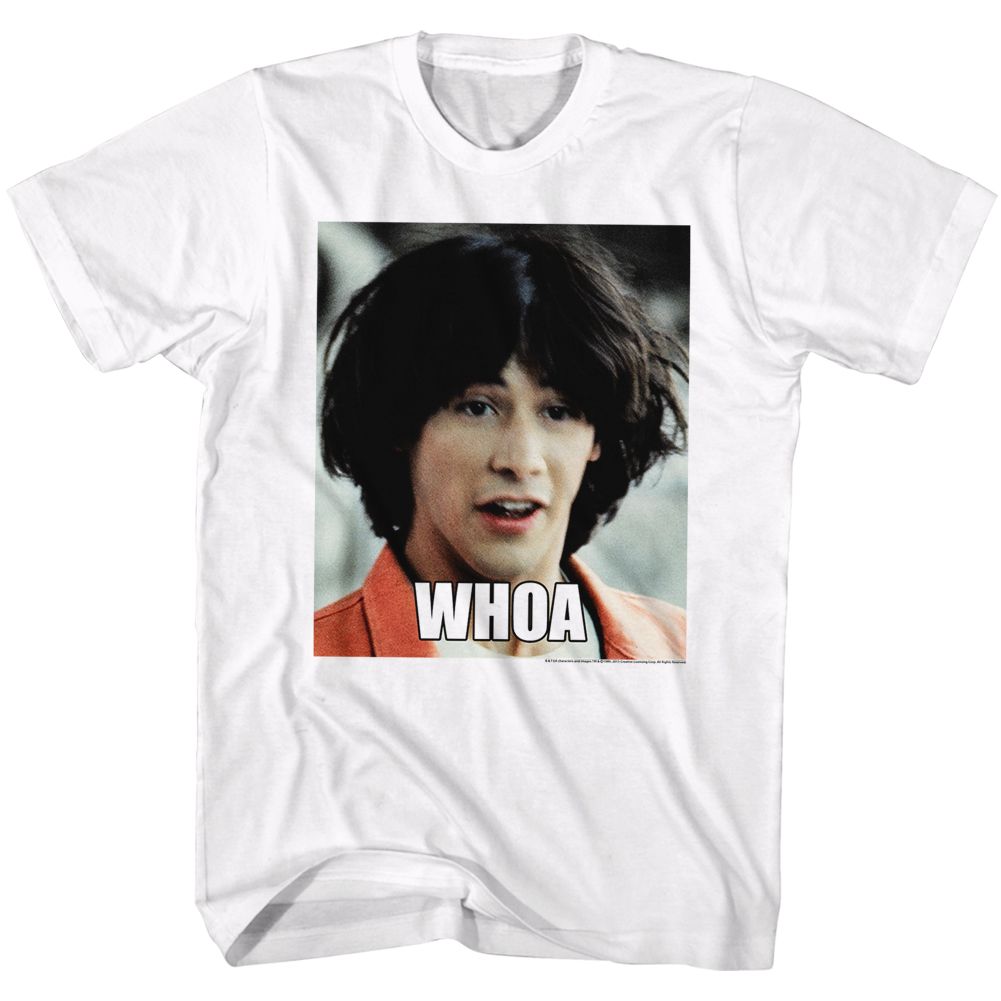 Wholesale Bill and Ted Whoa White Adult T-Shirt