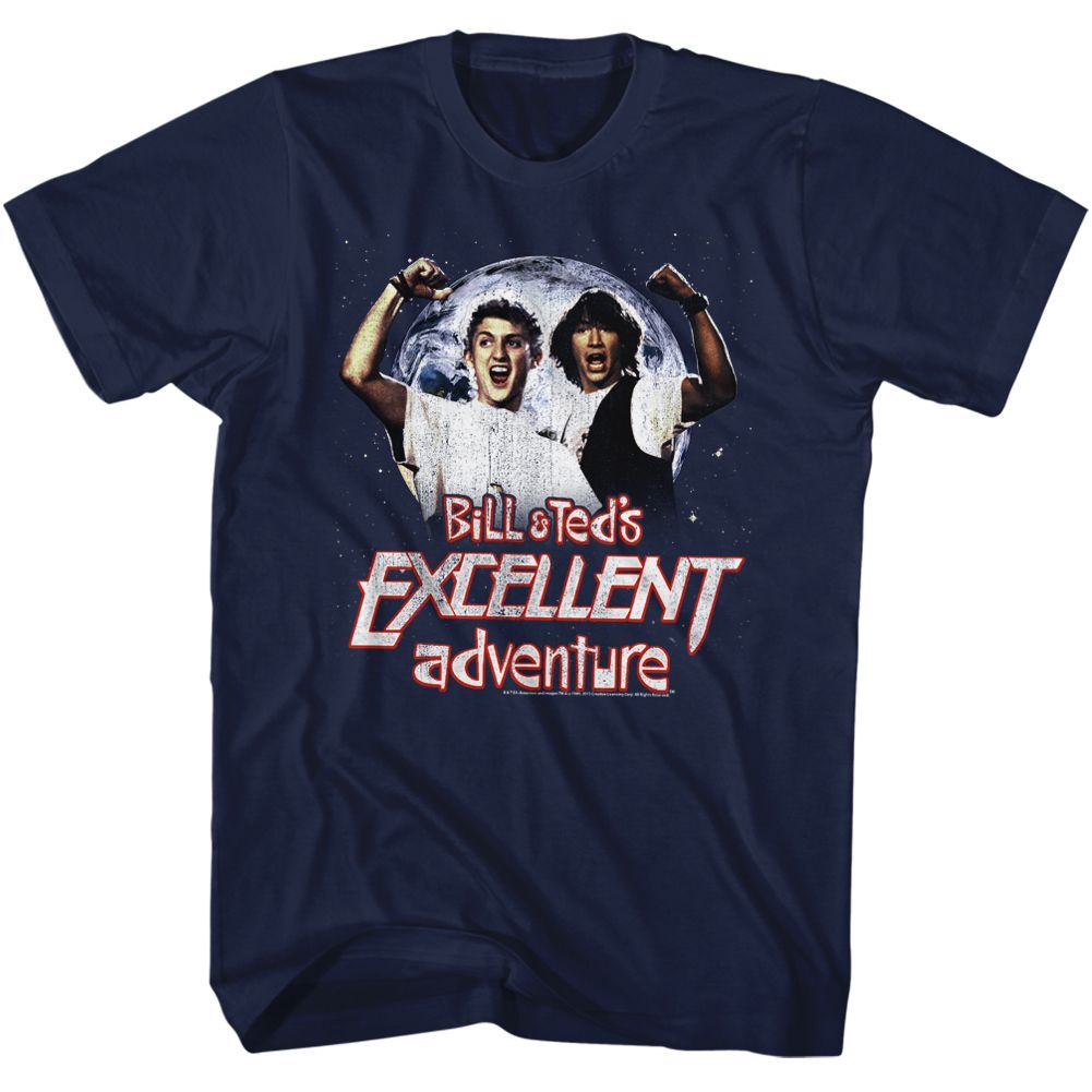 Wholesale Bill and Ted Excellent Navy Adult T-Shirt