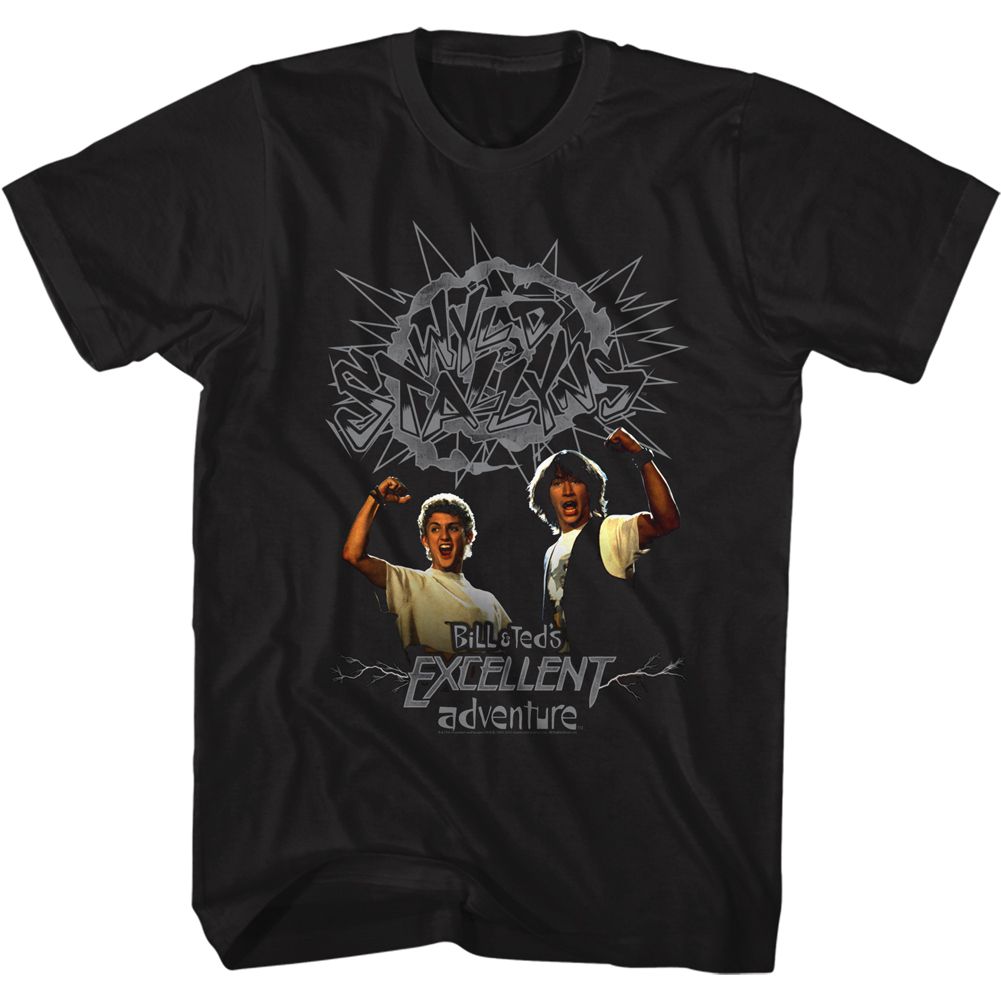 Wholesale Bill and Ted Gray Wyld Stalyns Black Adult T-Shirt