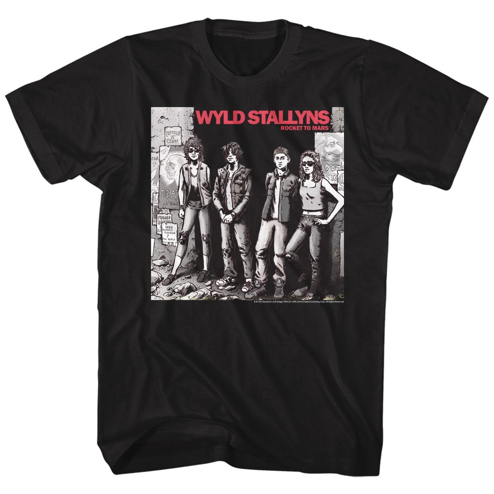 Wholesale Bill and Ted Wyld Stallyns Black Adult T-Shirt