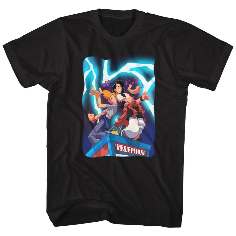 Wholesale Bill and Ted Telephone Tunes Black Adult T-Shirt