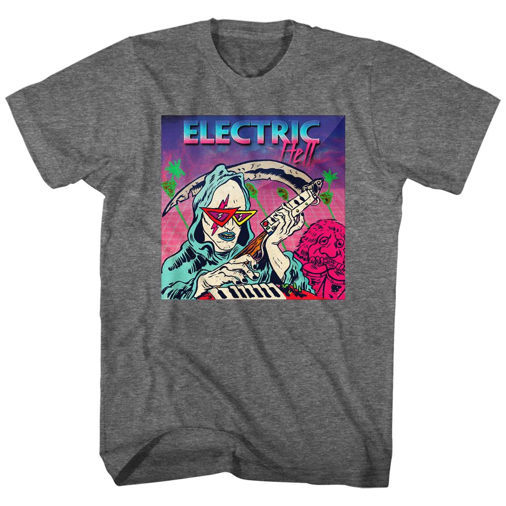 Wholesale Bill and Ted Electric Hell Heather Graphite Adult T-Shirt