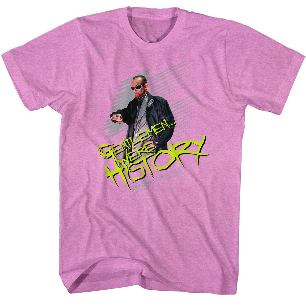 Wholesale Bill and Ted GWH Heather Neon Purple Adult T-Shirt