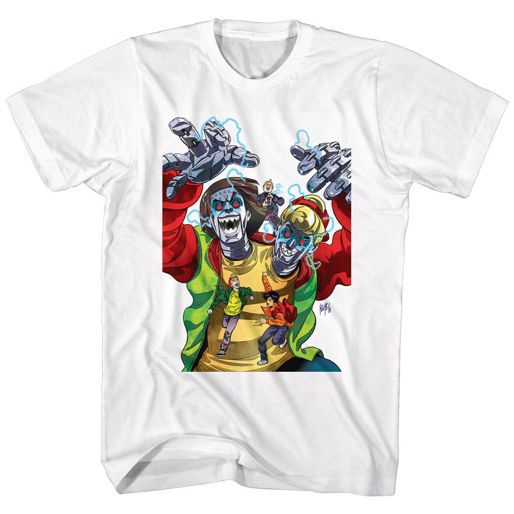 Wholesale Bill and Ted Robot Dudes White Adult T-Shirt