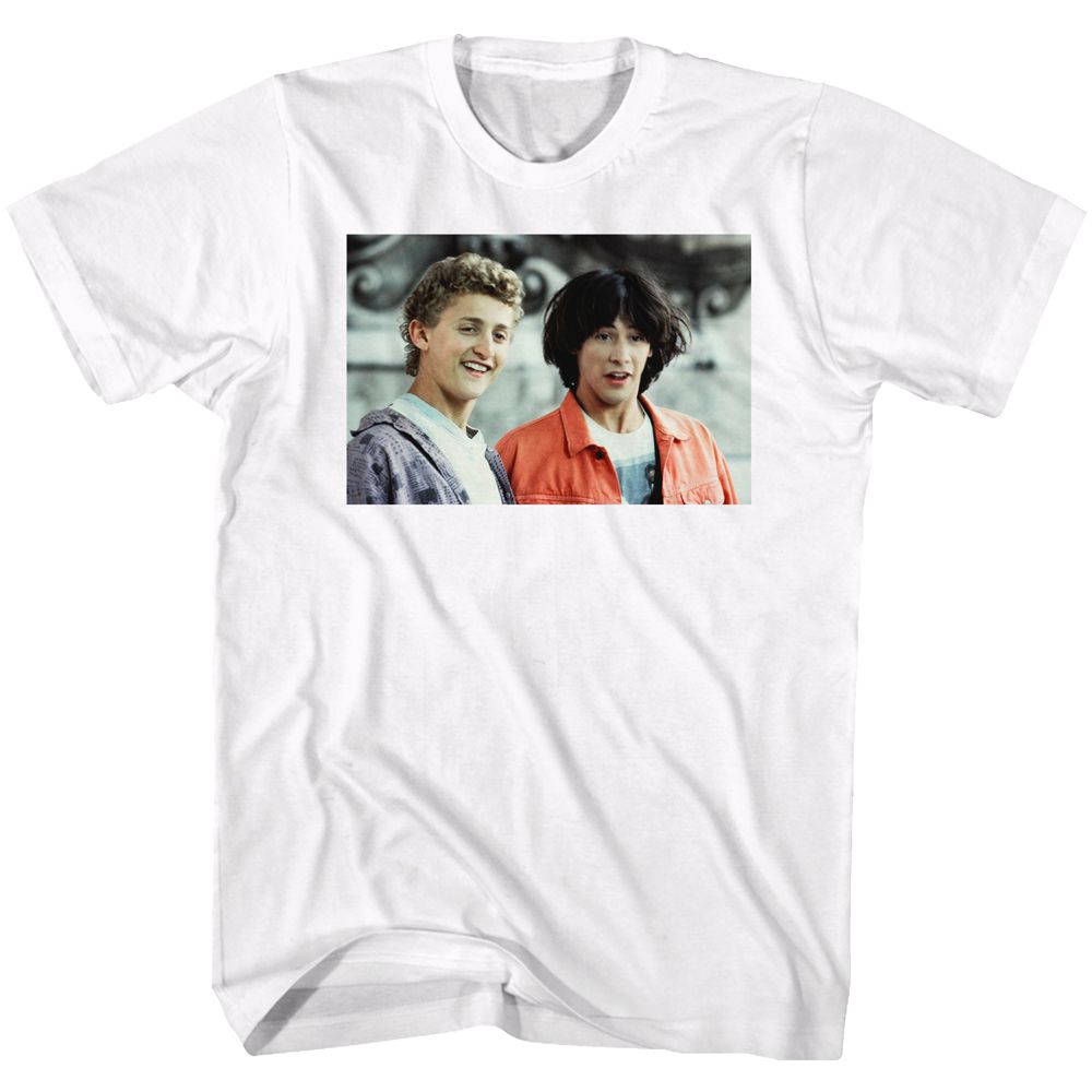 Wholesale Bill and Ted the Dudes White Adult T-Shirt