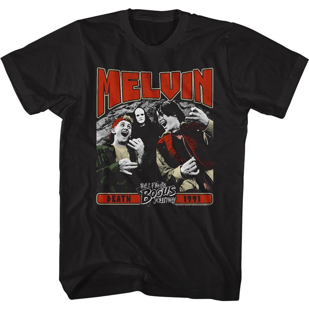 Wholesale Bill and Ted Melvin Black Adult T-Shirt