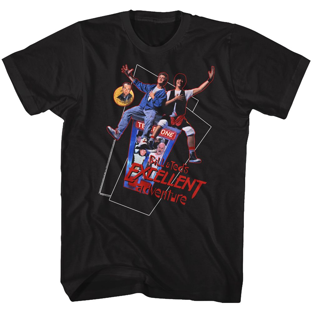 Wholesale Bill and Ted Flying Black Adult T-Shirt