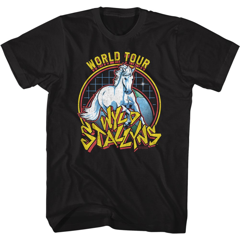Wholesale Bill and Ted Wyld Stallyns Black Adult T-Shirt