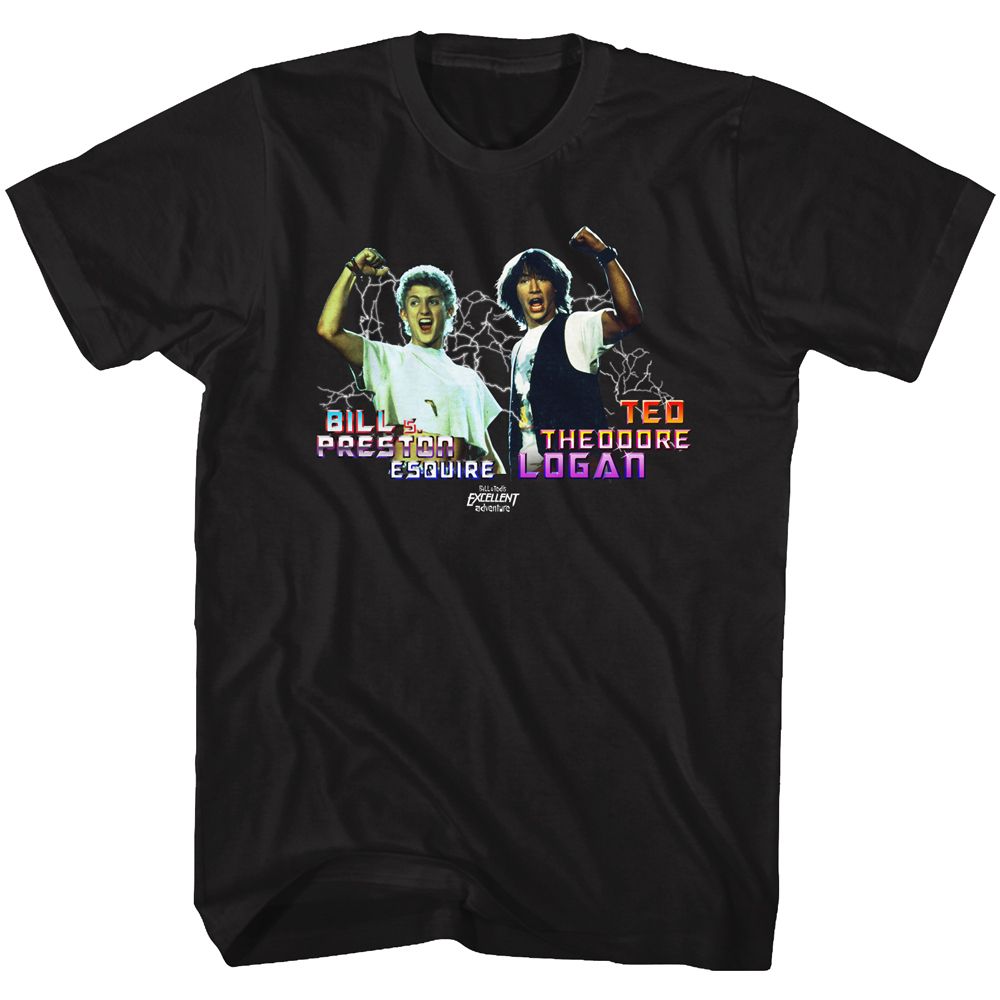 Wholesale Bill and Ted Light Show Black Adult T-Shirt