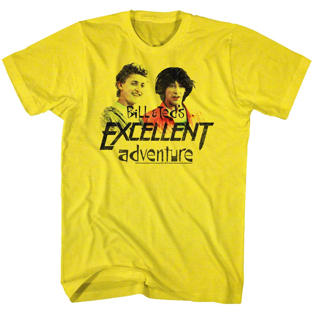 Wholesale Bill and Ted Dudes Solid Yellow Adult T-Shirt