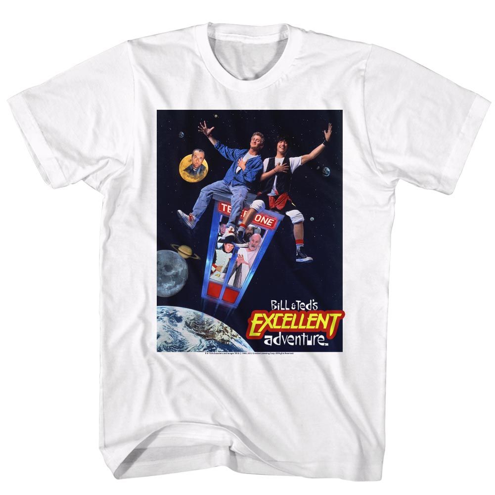 Wholesale Bill and Ted Poster White Adult T-Shirt