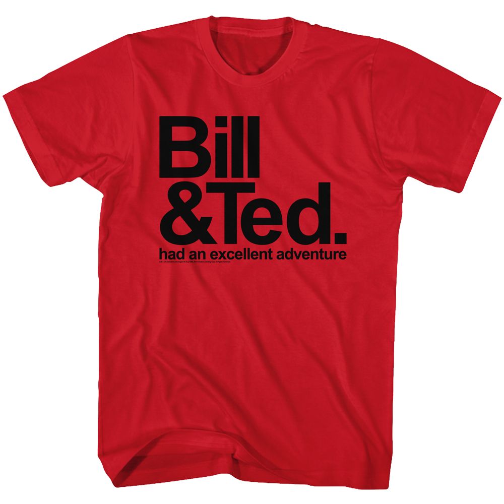 Wholesale Bill and Ted Solid Red Adult T-Shirt