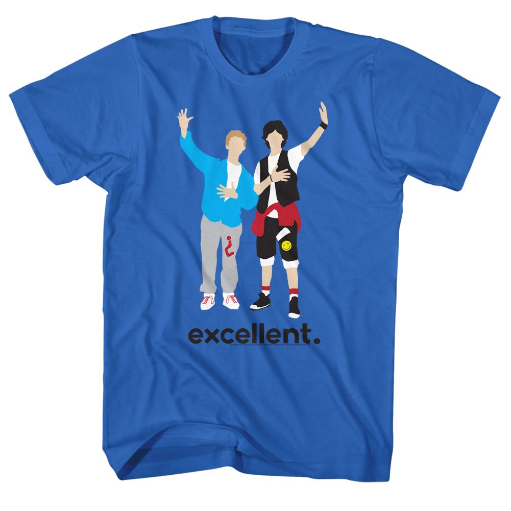 Wholesale Bill and Ted Minimal Solid Royal Adult T-Shirt