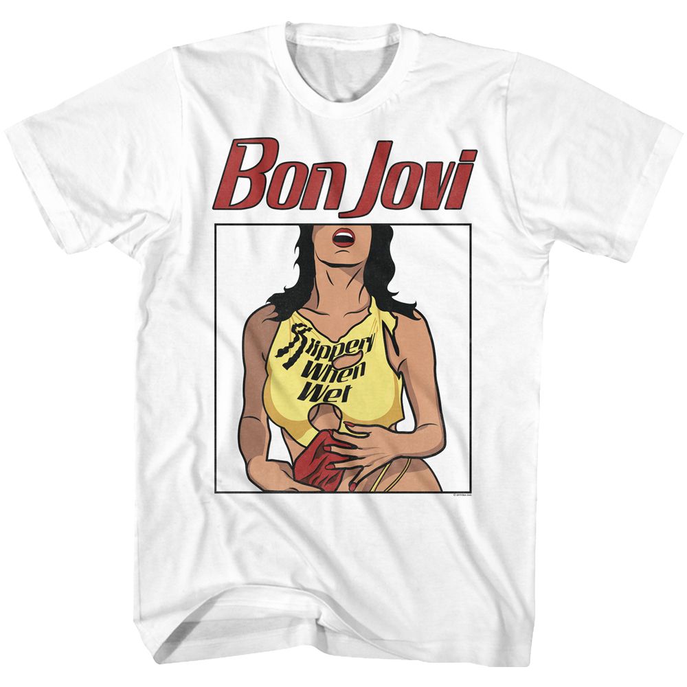 Wholesale Bon Jovi Slippery When Wet T-Shirt