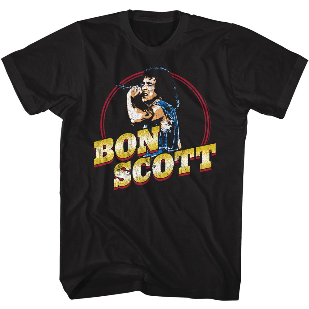 Wholesale Bon Scott Gold Name T-Shirt